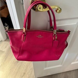 Leather Small Kelsey Satchel Pink